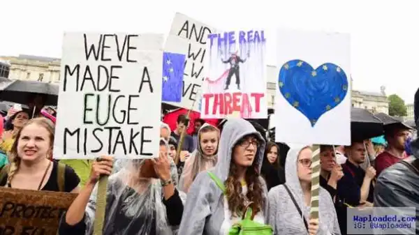 Brexit: Thousands storm London to protest, says “our future uncertain”